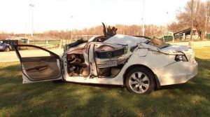 Students wrecked car outside Thomas Worthington aims to raise awareness about safe driving
