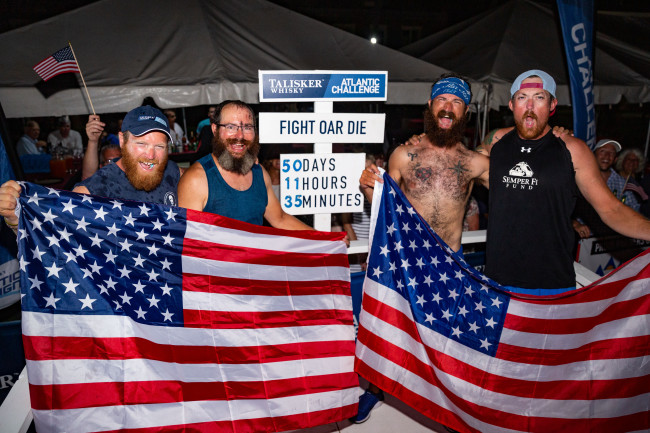 A Team Of American Veterans Competing In The Talisker Whisky Atlantic Challenge Has Triumphantly Crossed The Ocean After 50 Days At Sea