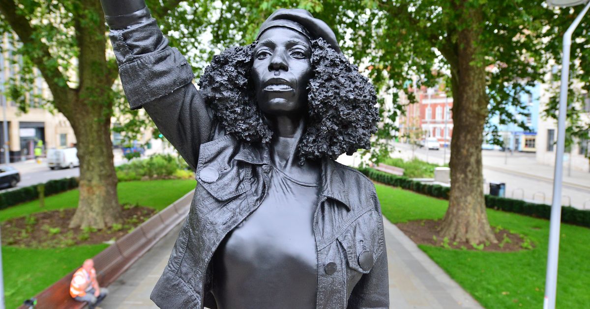 British slave trader statue replaced by sculpture of Black Lives Matter protester