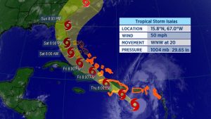 Tropical Storm Isaias Forms In Caribbean; Southeast Impacts Possible This Weekend