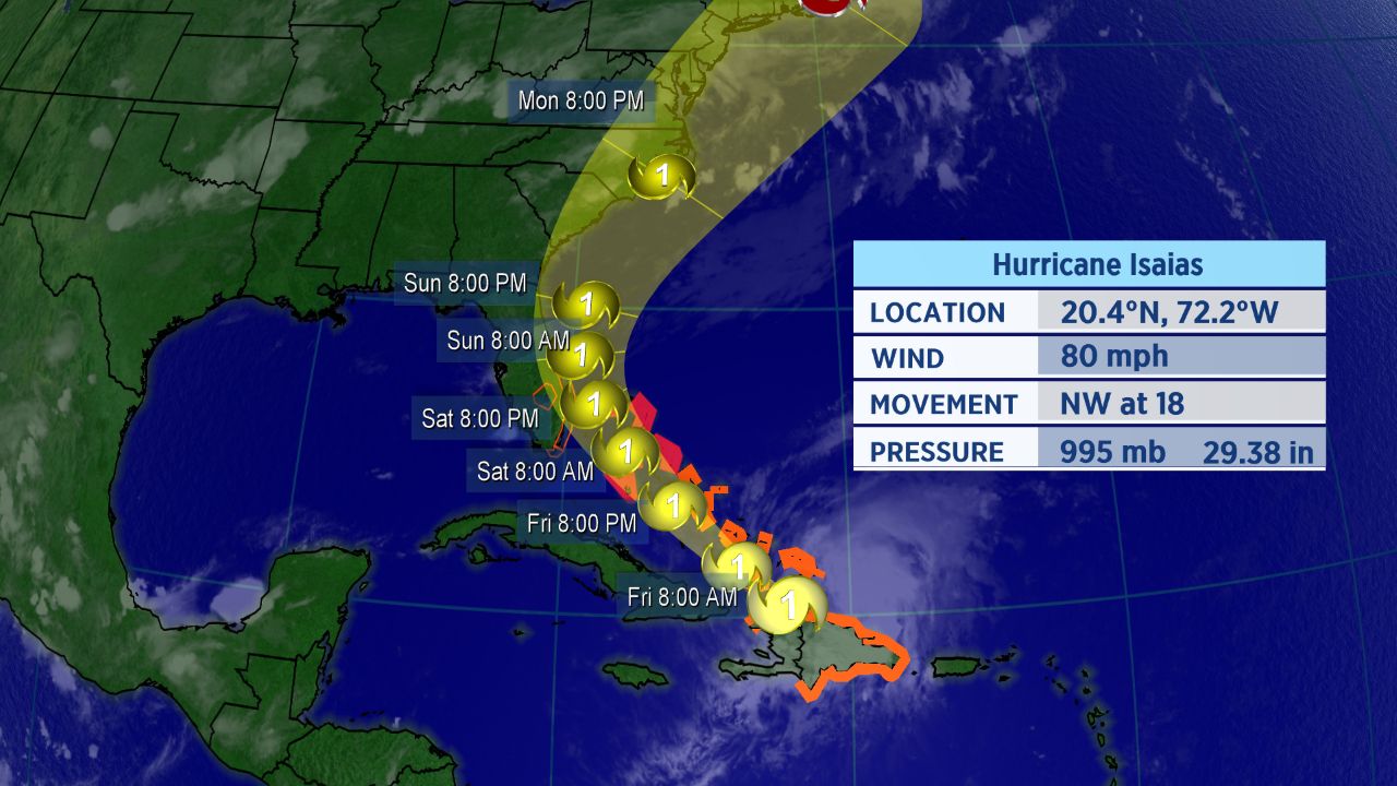 Hurricane Isaias Moves Towards The Bahamas