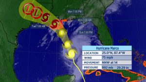 Marco Becomes Third Hurricane of Atlantic Season