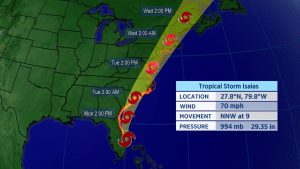 Isaias To Deliver Gusty Winds, Rain, Coastal Flooding Into Monday