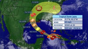 Hurricane Watches Issued as Laura Eyes Gulf Coast