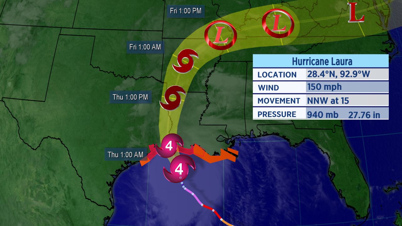 Laura Continues to Strengthen, Landfall Expected Overnight