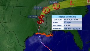 Laura Finally Weakens To Tropical Storm; Flood, Wind Threat Remains