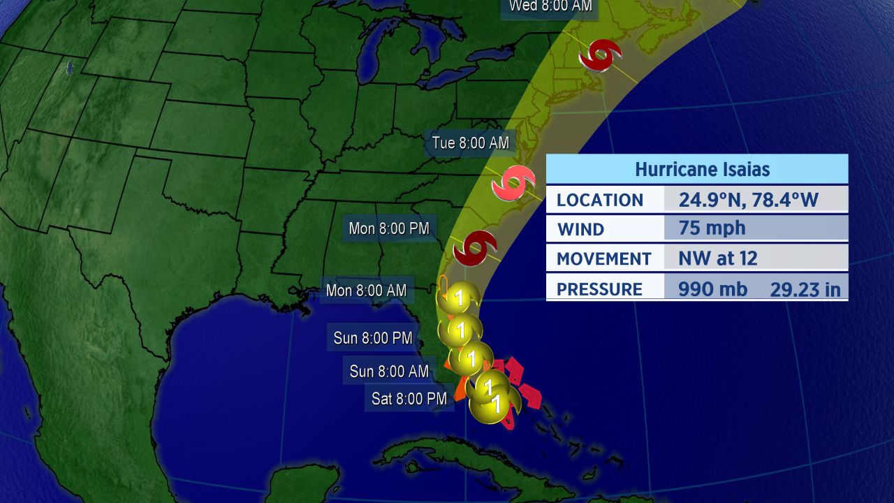 Hurricane Isaias Expected To Impact Florida Starting Tonight