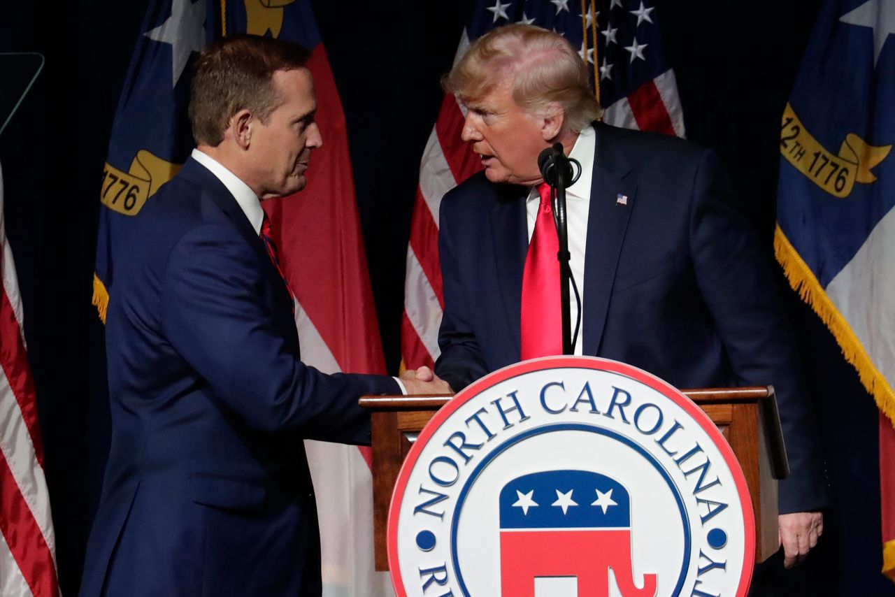 Trump repeats familiar themes in speech at North Carolina GOP convention