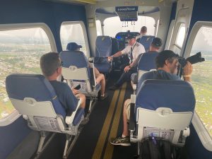Come aboard with us: Goodyear blimp flies high