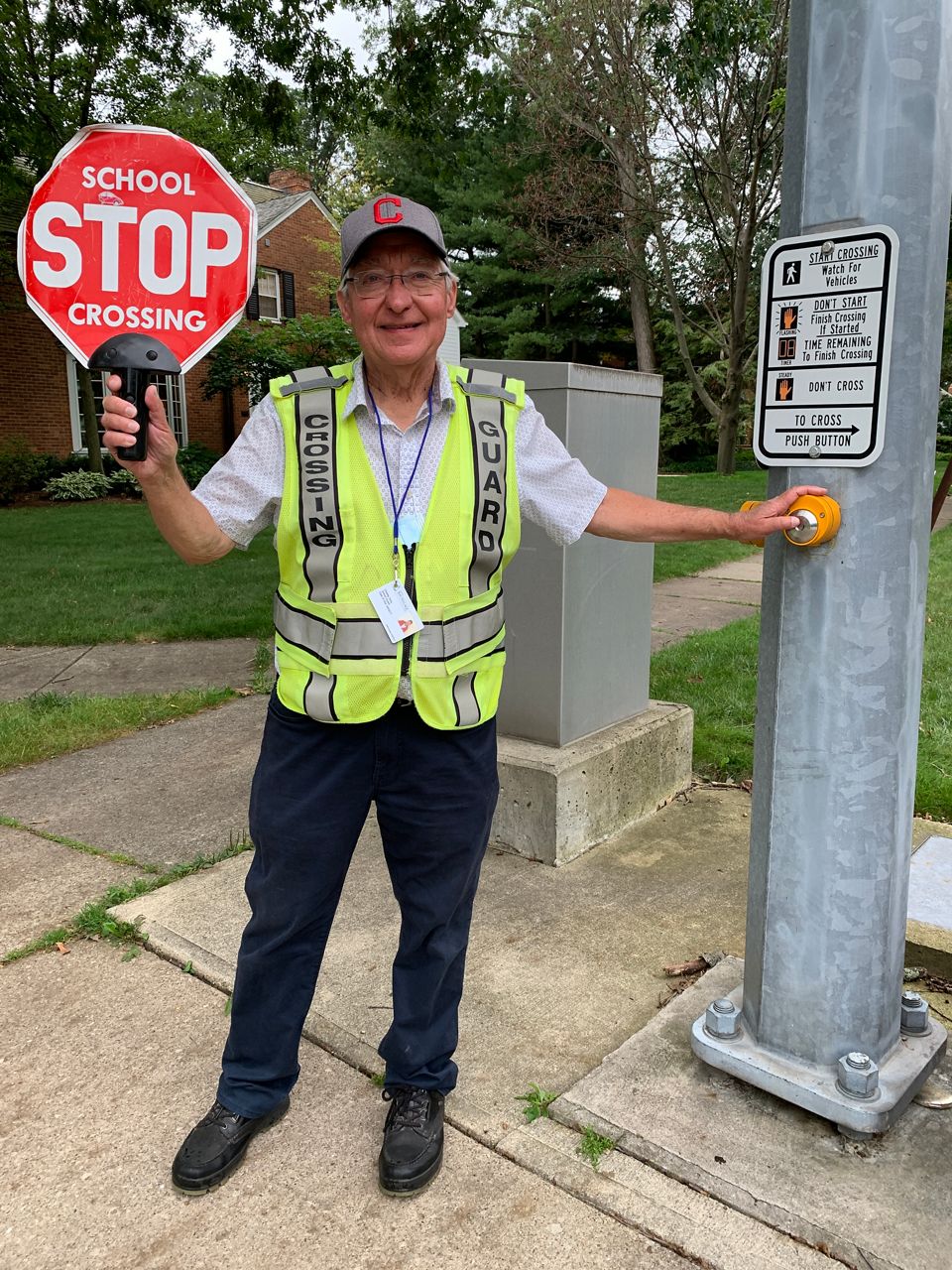 Crossing guard helps kids stay safe, they help him in return