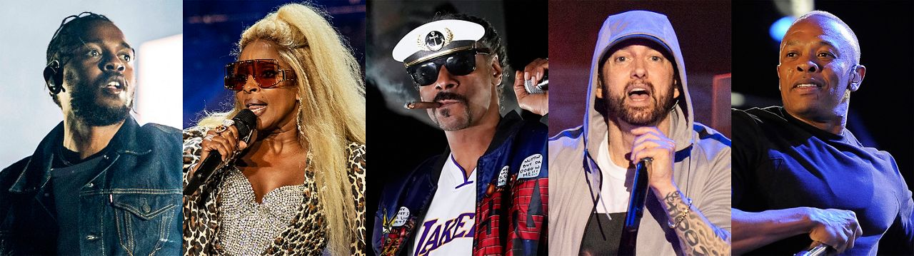 Dr. Dre, Snoop Dogg, Eminem, Mary J. Blige and Kendrick Lamar to headline Super Bowl halftime show