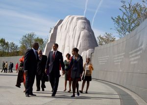 At MLK memorial, Biden, Harris mark modern relevance of Dr. Kings legacy: We never give up. We keep the faith.