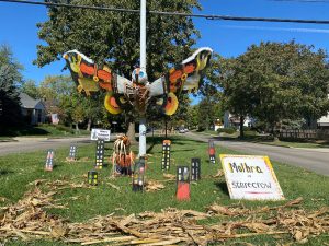 Neighborhood street turns into Scarecrow Row for Halloween