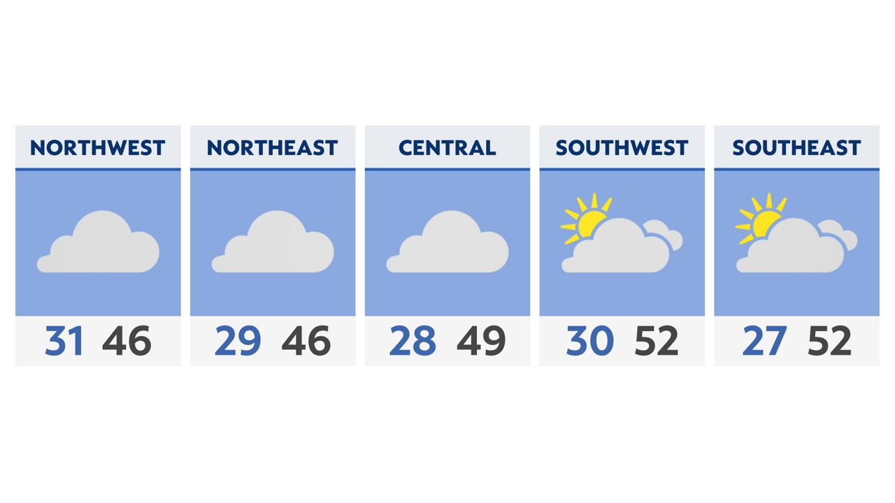 Cloudy and chilly start to the weekend