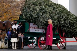 First lady welcomes Christmas tree, joining decades-long White House tradition