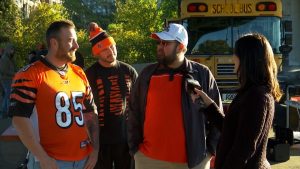 Browns fans celebrate after 41-16 over Cincinnati