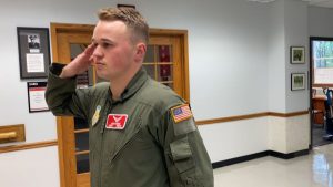 OSU ROTC cadets raise flag at Ohio Stadium