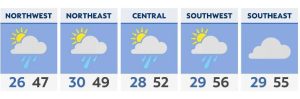 Read more about the article Chilly Saturday night with rain returning Sunday