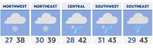 Read more about the article Chances for quick snow showers/wintry mix through tonight