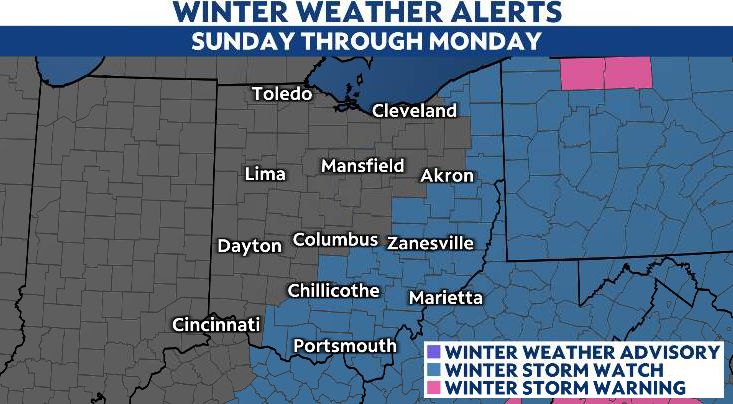 Early snow Saturday, snow storm late Sunday