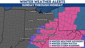 Winter storm takes aim at Ohio Valley Sunday