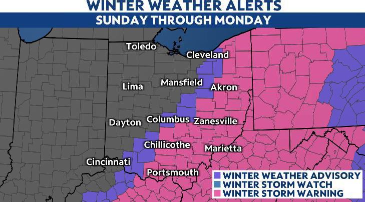 Winter storm impacts arrive Sunday