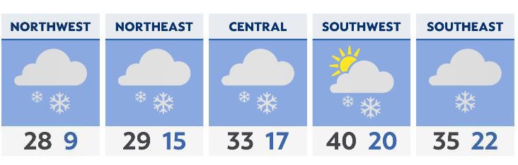 Another round of snow today