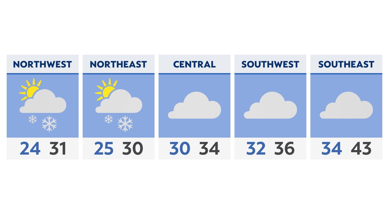 Two waves of precipitation expected Thursday