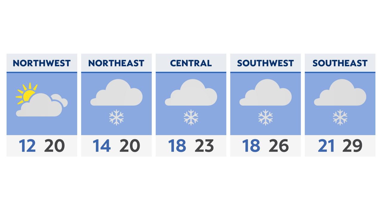 Dangerous travel possible early Friday with more snow showers