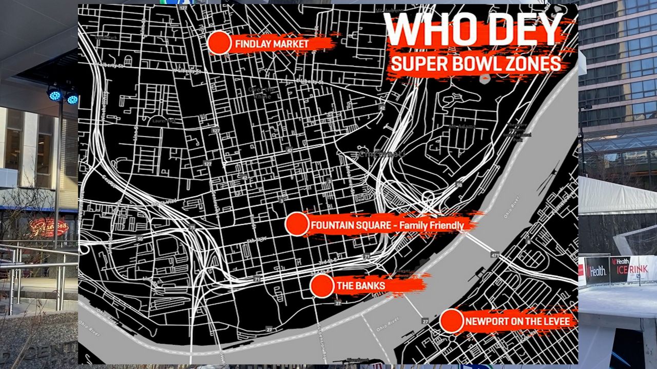 With the Super Bowl spotlight, Cincinnati leaders hope to use the publicity to attract visitors and businesses