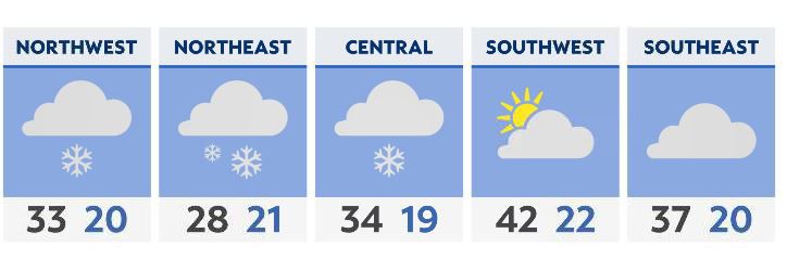 Snow continues Sunday