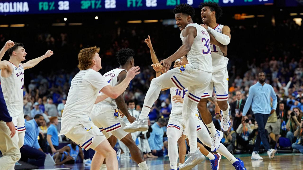 Jayhawks rally, rock North Carolina 72-69 to win NCAA title