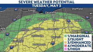 Tracking a second wave of storms Tuesday afternoon