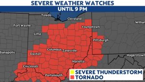 Read more about the article Severe storms brought damaging winds and hail today to Ohio