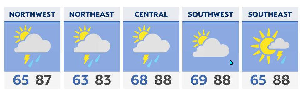 Storm threat to ramp up Monday evening