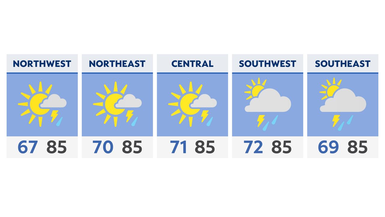 Sticking with storms chances for Thursday