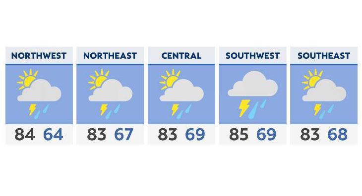 Severe weather likely this afternoon and evening