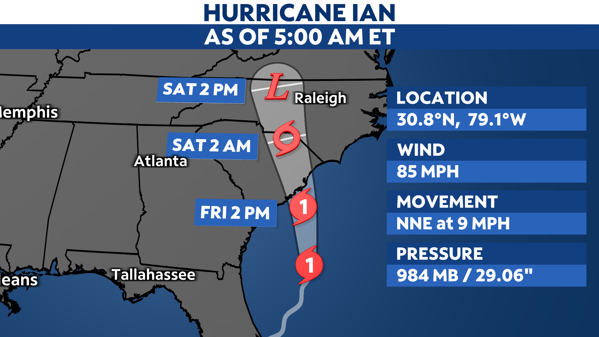 Ian will make landfall in South Carolina today