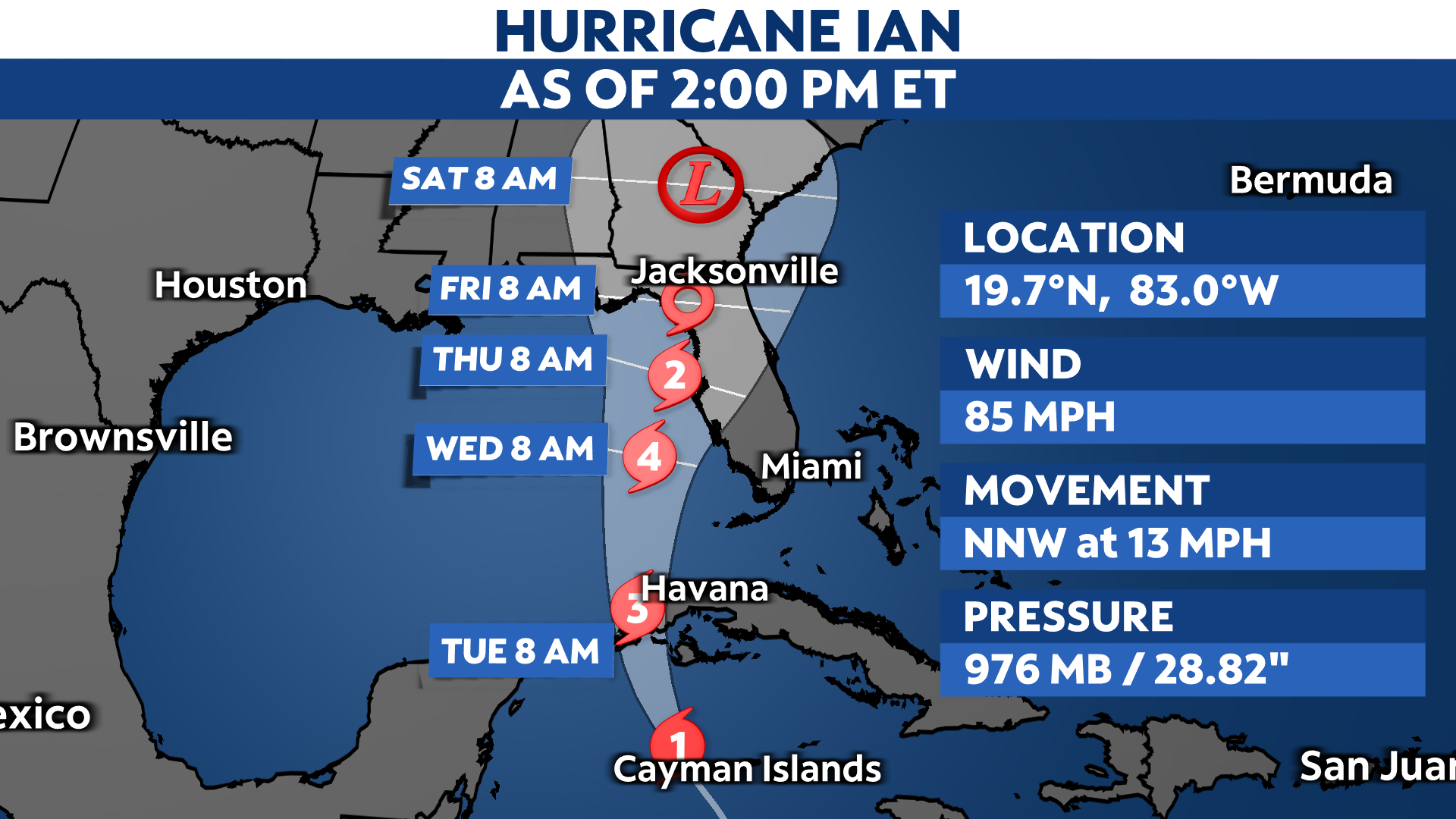 Hurricane Ian keeps strengthening on its way to Cuba