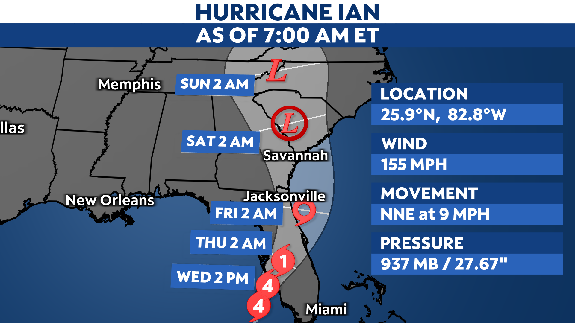 Hurricane Ian approaches Category 5 strength early Wednesday