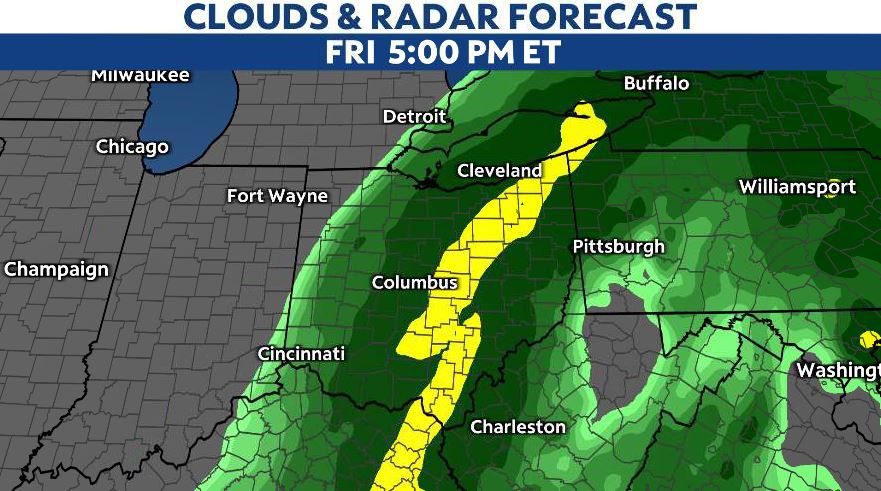 Moisture from tropical system Nicole brings widespread rain Friday