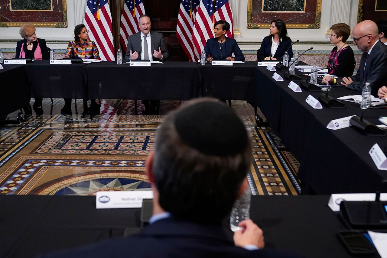 At WH roundtable, Emhoff condemns epidemic of hate against Jews: We refuse to be afraid