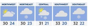 Read more about the article Cloudy with lingering flurries