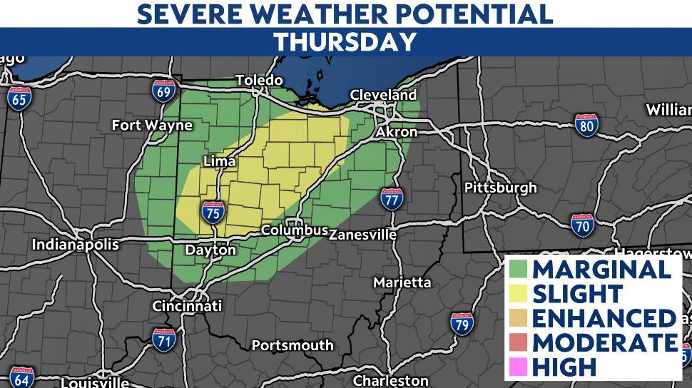 Expect a rare January severe weather threat on Thursday