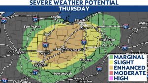 Read more about the article Severe storm chances continue a bit longer