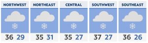 Read more about the article Lingering light snow early today