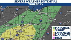 Read more about the article Tracking heavy rain and a threat of severe weather through tonight