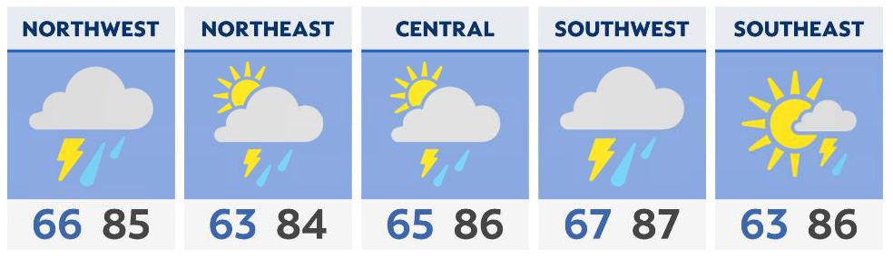 You are currently viewing Thunderstorm chances ramp up on Sunday