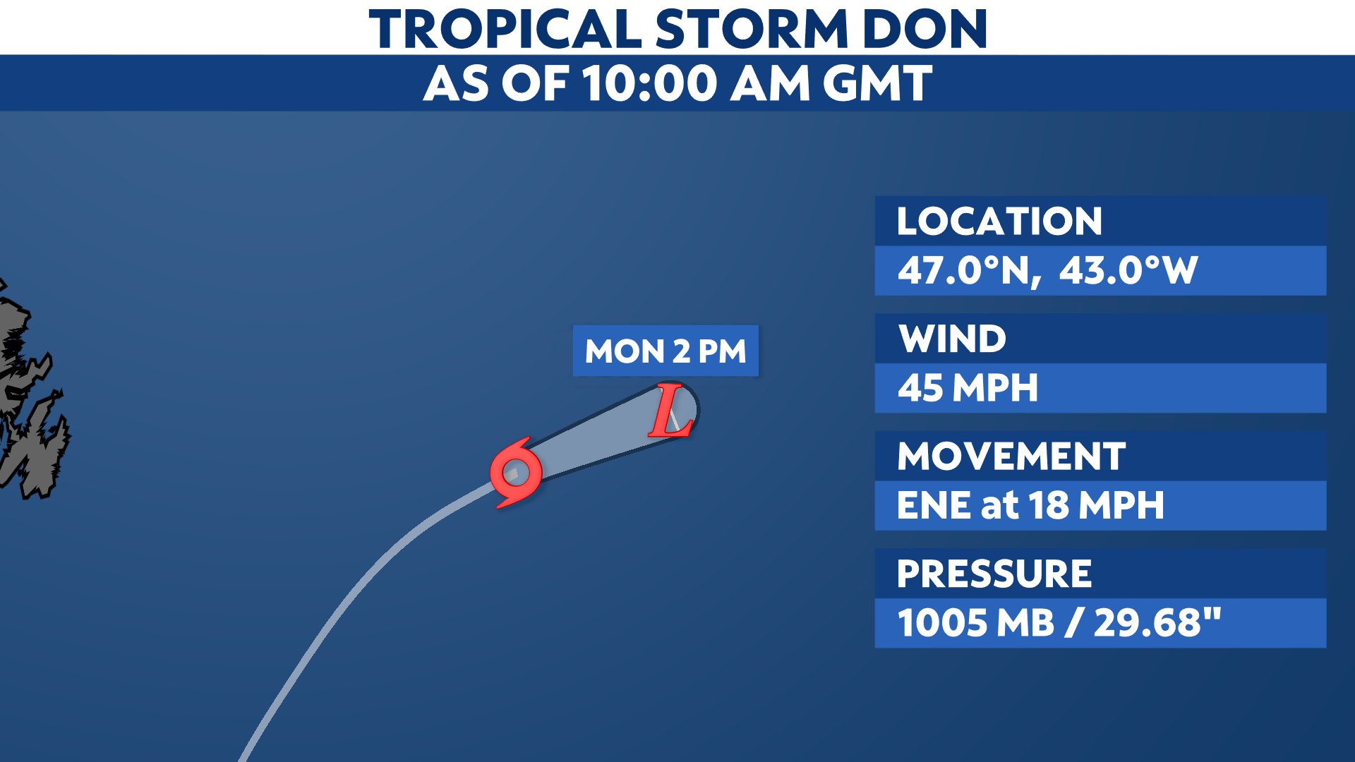 You are currently viewing Don expected to turn post-tropical on Monday