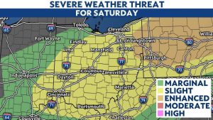 Read more about the article Well have a threat of strong storms Saturday afternoon and evening